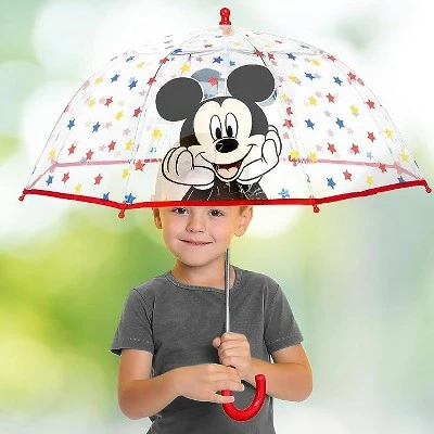 Disney Mickey Mouse, Batman, Paw Patrol, NASA Boys Clear Bubble Umbrella- Size 3-10