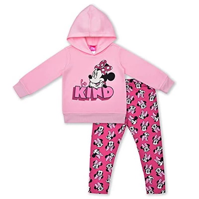 Disney Girl's 2-Pack Minnie Mouse Graphic Pullover Hoodie And Legging Pant Set - Image 7