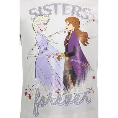 Disney Frozen Princess Anna Elsa Christmas Girls 3 Pack T-Shirts Little Kid To Big Kid - Image 8