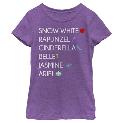 Girl's Disney Princess Items T-Shirt - Image 4