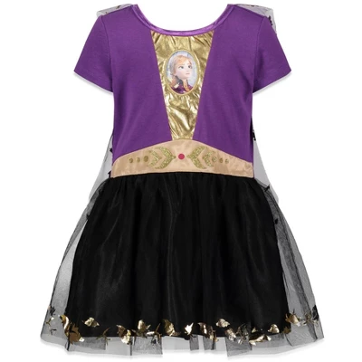 Disney Frozen Princess Anna Girls Cosplay Costume Gown And Headband Toddler - Image 3