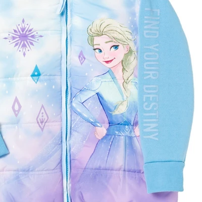 Disney Frozen Elsa Girls Zip Up Vest 2fer Jacket Toddler - Image 4